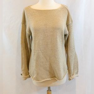 CITY DKNY Cotton Beige Sweater- Medium